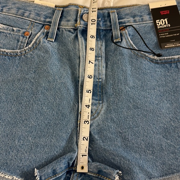 NWT Levi’s 501 denim shorts with raw hem. Size 30. Measurements in pics. - Picture 5 of 10